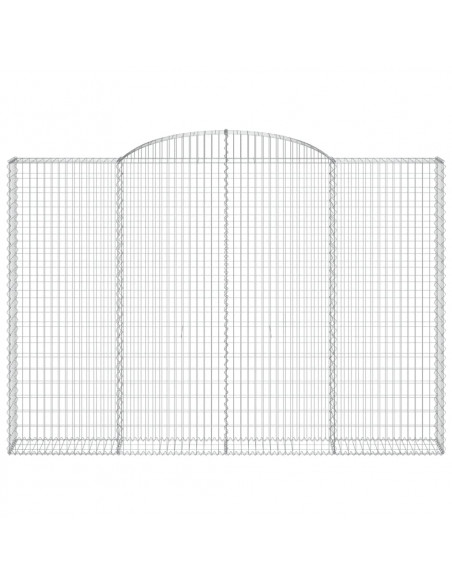 Cesti Gabbioni ad Arco 2 pz 300x30x200/220 cm Ferro Zincato