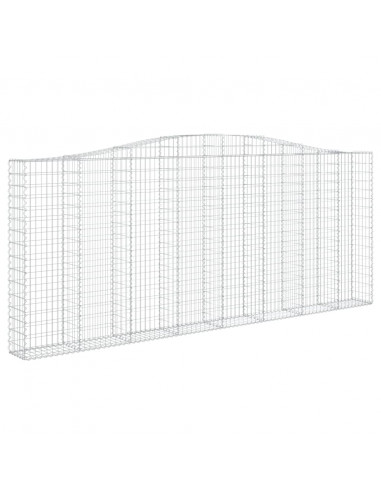 Cesti Gabbioni ad Arco 2 pz 400x30x160/180 cm Ferro Zincato