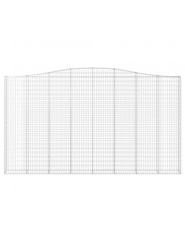 Cesti Gabbioni ad Arco 2 pz 400x30x220/240 cm Ferro Zincato