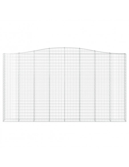 Cesti Gabbioni ad Arco 2 pz 400x30x220/240 cm Ferro Zincato