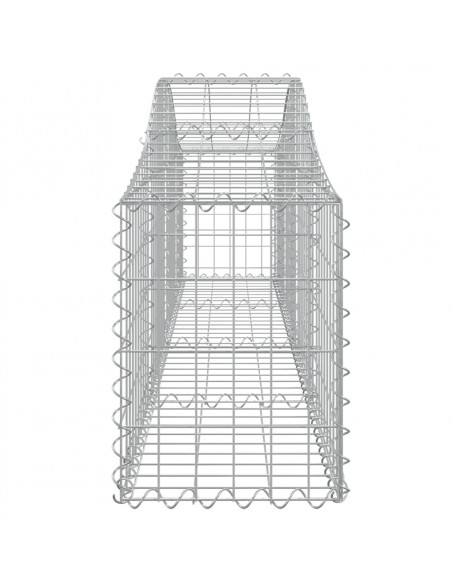Cesti Gabbioni ad Arco 20 pz 200x30x40/60 cm Ferro Zincato