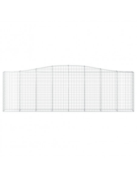 Cesti Gabbioni ad Arco 20 pz 400x30x120/140 cm Ferro Zincato
