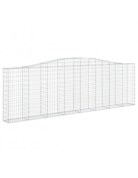 Cesti Gabbioni ad Arco 25 pz 400x30x120/140 cm Ferro Zincato