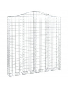 Cesti Gabbioni ad Arco 3 pz 200x30x200/220 cm Ferro Zincato 2