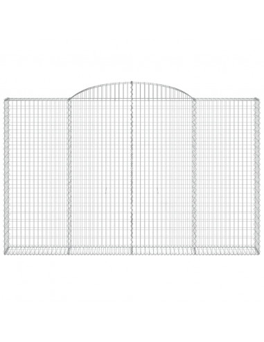 Cesti Gabbioni ad Arco 3 pz 300x30x180/200 cm Ferro Zincato