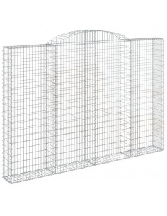 Cesti Gabbioni ad Arco 3 pz 300x30x200/220 cm Ferro Zincato 2