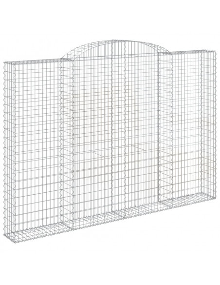 Cesti Gabbioni ad Arco 3 pz 300x30x200/220 cm Ferro Zincato
