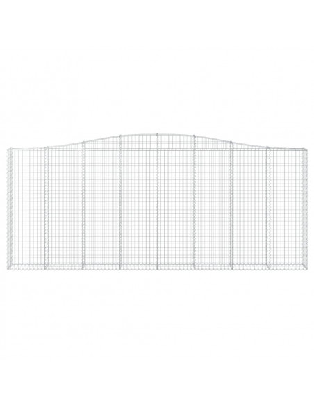 Cesti Gabbioni ad Arco 3 pz 400x30x160/180 cm Ferro Zincato