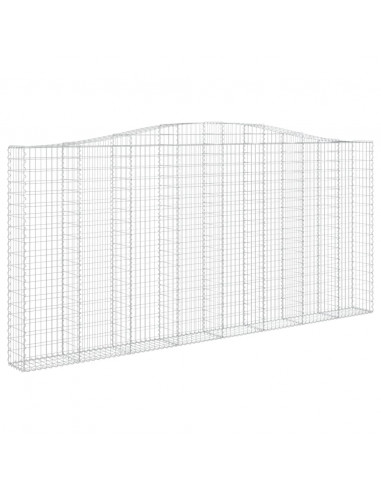 Cesti Gabbioni ad Arco 3 pz 400x30x180/200 cm Ferro Zincato