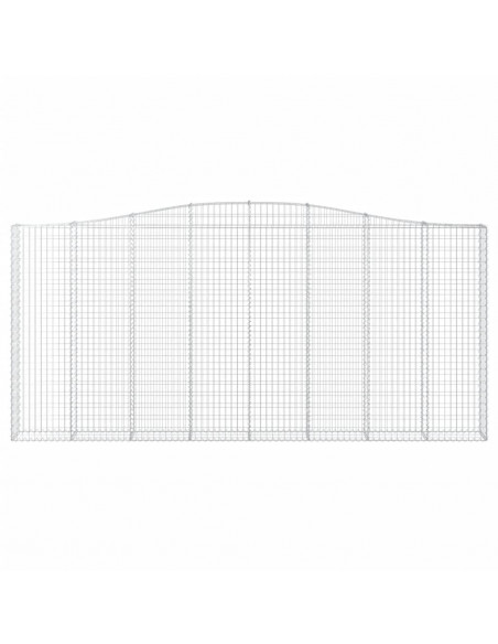 Cesti Gabbioni ad Arco 3 pz 400x30x180/200 cm Ferro Zincato