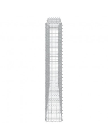 Cesti Gabbioni ad Arco 3 pz 400x30x180/200 cm Ferro Zincato