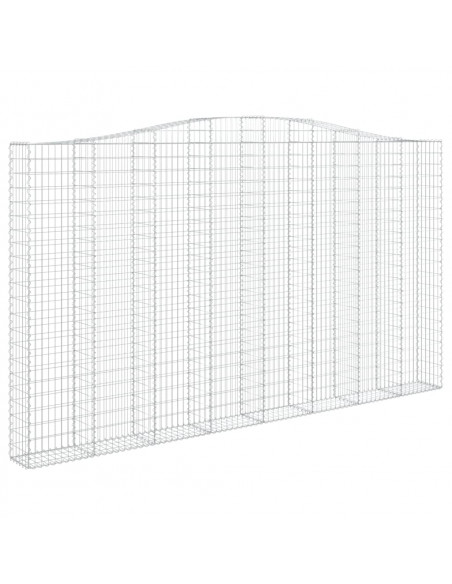 Cesti Gabbioni ad Arco 3 pz 400x30x220/240 cm Ferro Zincato