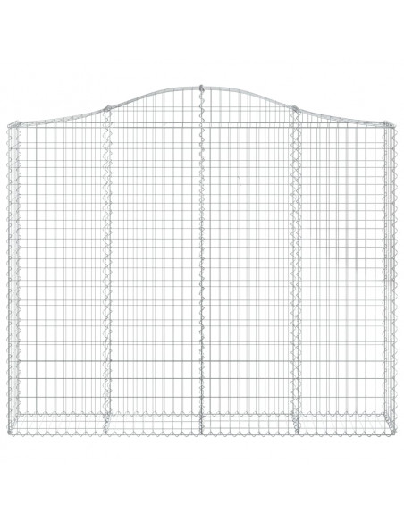 Cesti Gabbioni ad Arco 4 pz 200x30x160/180 cm Ferro Zincato