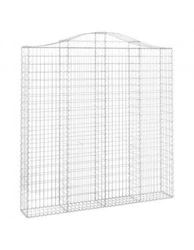 Cesti Gabbioni ad Arco 4 pz 200x30x200/220 cm Ferro Zincato