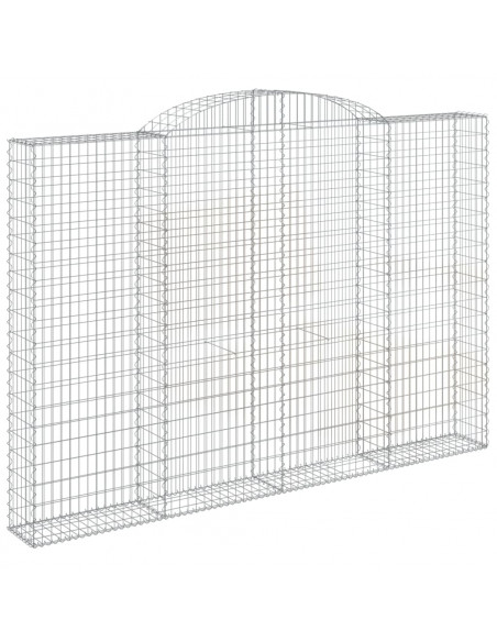 Cesti Gabbioni ad Arco 4 pz 300x30x200/220 cm Ferro Zincato