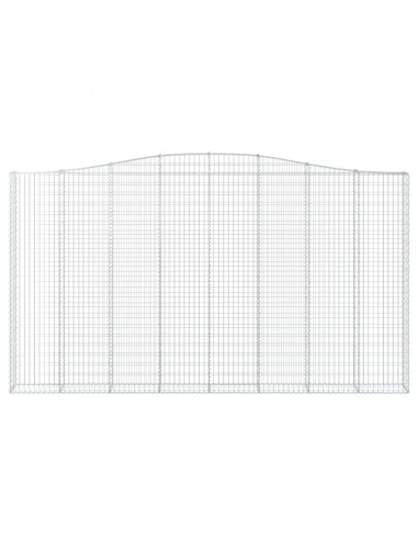 Cesti Gabbioni ad Arco 4 pz 400x30x220/240 cm Ferro Zincato