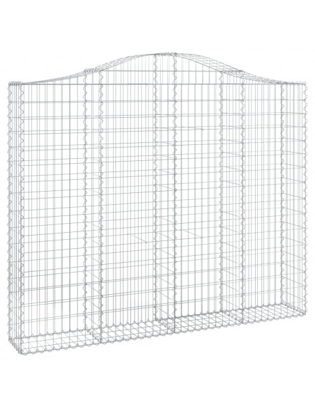 Cesti Gabbioni ad Arco 5 pz 200x30x160/180 cm Ferro Zincato