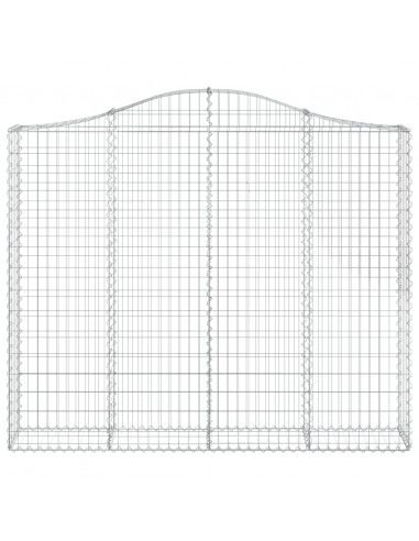 Cesti Gabbioni ad Arco 5 pz 200x30x160/180 cm Ferro Zincato