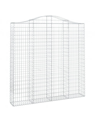 Cesti Gabbioni ad Arco 5 pz 200x30x200/220 cm Ferro Zincato