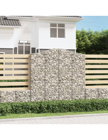 Cesti Gabbioni ad Arco 5 pz 200x30x200/220 cm Ferro Zincato