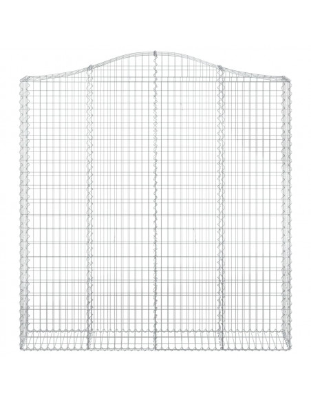 Cesti Gabbioni ad Arco 6 pz 200x30x200/220 cm Ferro Zincato