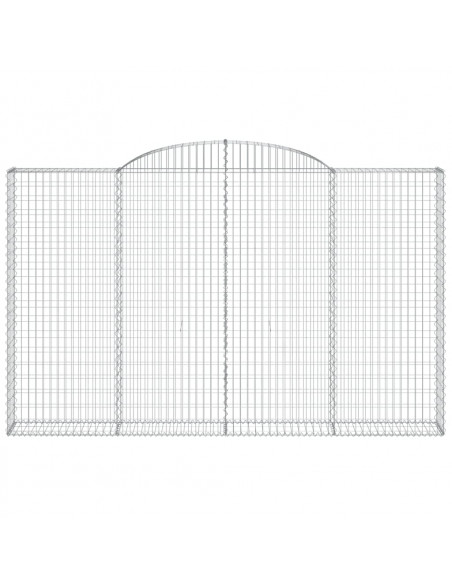 Cesti Gabbioni ad Arco 6 pz 300x30x180/200 cm Ferro Zincato