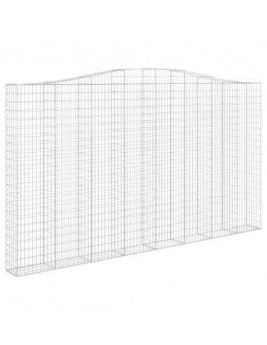 Cesti Gabbioni ad Arco 6 pz 400x30x220/240 cm Ferro Zincato