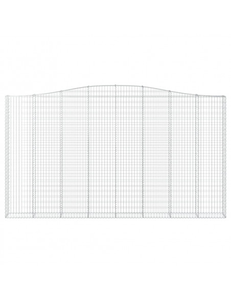 Cesti Gabbioni ad Arco 6 pz 400x30x220/240 cm Ferro Zincato