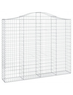 Cesti Gabbioni ad Arco 7 pz 200x30x160/180 cm Ferro Zincato 2