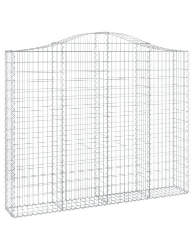 Cesti Gabbioni ad Arco 7 pz 200x30x160/180 cm Ferro Zincato