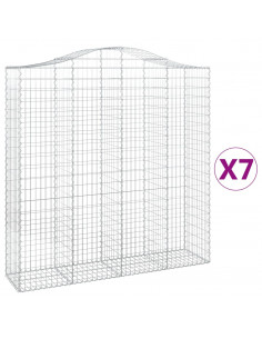 Cesti Gabbioni ad Arco 7 pz 200x50x200/220 cm Ferro Zincato