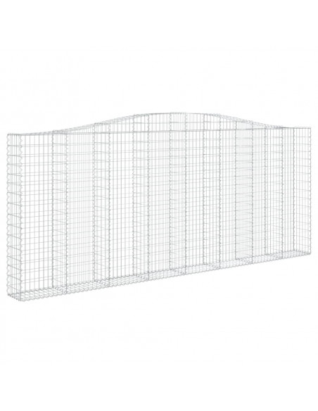 Cesti Gabbioni ad Arco 7 pz 400x30x160/180 cm Ferro Zincato