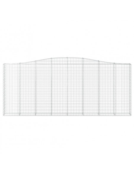 Cesti Gabbioni ad Arco 7 pz 400x30x160/180 cm Ferro Zincato