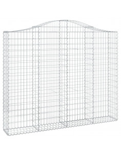 Cesti Gabbioni ad Arco 8 pz 200x30x160/180 cm Ferro Zincato 2