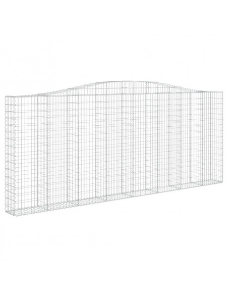 Cesti Gabbioni ad Arco 8 pz 400x30x160/180 cm Ferro Zincato