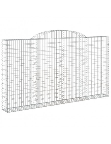 Cesti Gabbioni ad Arco 9 pz 300x30x160/180 cm Ferro Zincato