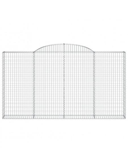 Cesti Gabbioni ad Arco 9 pz 300x30x160/180 cm Ferro Zincato