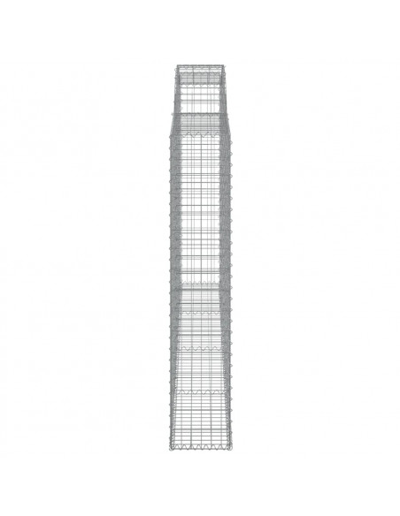 Cesti Gabbioni ad Arco 9 pz 300x30x160/180 cm Ferro Zincato