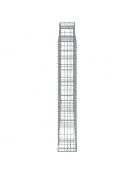 Cesti Gabbioni ad Arco 9 pz 300x30x180/200 cm Ferro Zincato