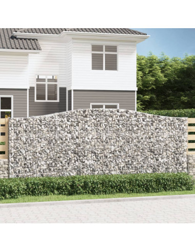 Cesto Gabbione ad Arco 400x30x160/180 cm Ferro Zincato