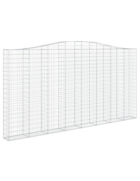 Cesto Gabbione ad Arco 400x30x200/220 cm Ferro Zincato