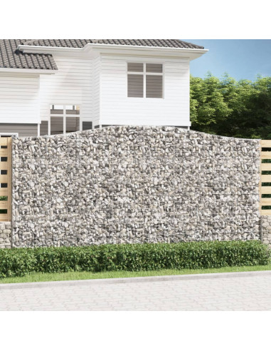 Cesto Gabbione ad Arco 400x30x200/220 cm Ferro Zincato