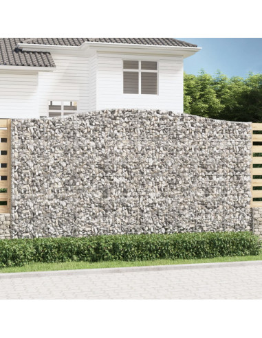 Cesto Gabbione ad Arco 400x30x220/240 cm Ferro Zincato