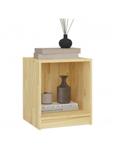 Comodino 35,5x33,5x41,5 cm in Legno Massello di Pino 2