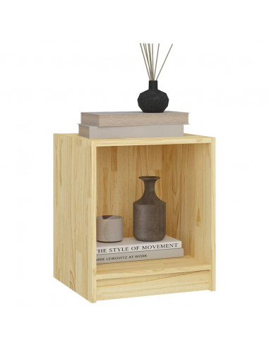 Comodino 35,5x33,5x41,5 cm in Legno Massello di Pino