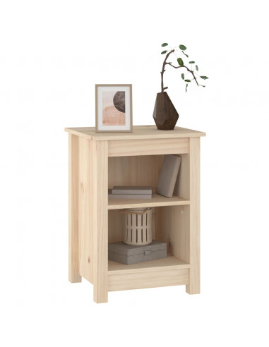 Comodino 40x35x55 cm in Legno Massello di Pino