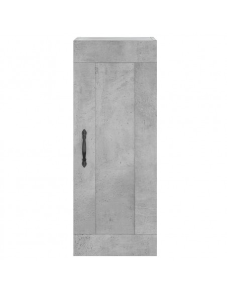Credenza Grigio Cemento 34,5x34x180 cm in Legno Multistrato