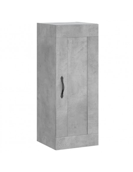 Credenza Grigio Cemento 34,5x34x180 cm in Legno Multistrato