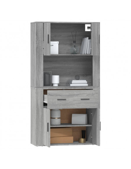 Credenza Grigio Sonoma in Legno Multistrato