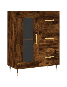 Credenza Rovere Fumo  69,5x34x180 cm in Legno Multistrato